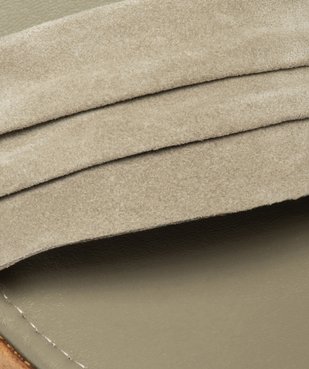 Sandales femme dessus cuir suédé plissé - Tanéo vue6 - TANEO - GEMO