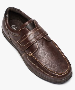 Chaussures bateau homme confort fermeture scratch vue5 - GEMO (CONFORT) - GEMO