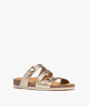 Mules métallisées avec brides à boucle femme - Valentina Baldano vue9 - VALENTINA BALDA - GEMO