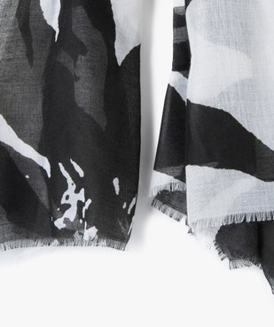 Foulard femme bicolore à motifs tachetés vue2 - GEMO (ACCESS) - GEMO