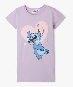 Chemise de nuit manches courtes imprimé Stitch fille - Disney vue1 - LILO & STITCH - GEMO