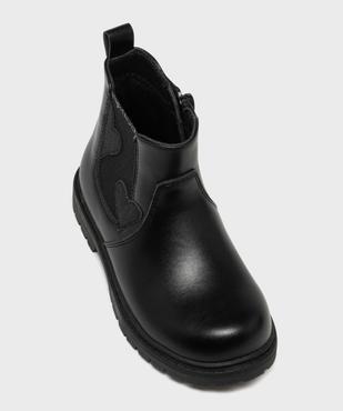 Boots Chelsea zippées à cœurs pailletés  fille - Lovely Wings vue5 - LOVELY WINGS - GEMO