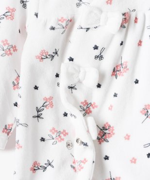 Pyjama bébé fille à motifs fleuris et nœuds en relief vue2 - GEMO(BB COUCHE) - GEMO