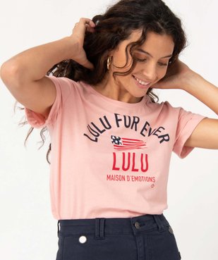 Tee-shirt femme avec inscription - LuluCastagnette vue2 - LULUCASTAGNETTE - GEMO