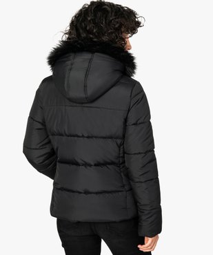 Doudoune femme à capuche duveteuse vue3 - GEMO(FEMME PAP) - GEMO