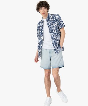 Chemise homme à manches courtes à motifs fleuris vue5 - GEMO (HOMME) - GEMO
