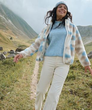 Sweat zippé à col montant en sherpa fille vue1 - GEMO (JUNIOR) - GEMO