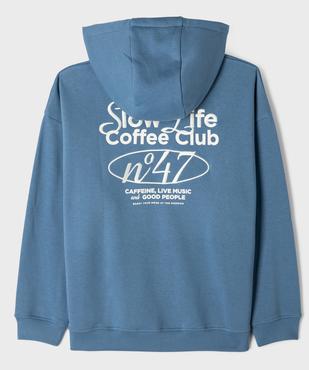 Sweat à capuche avec motif inscription brodée poitrine et dos garçon vue4 - GEMO 4G GARCON - GEMO