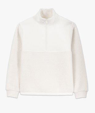 Sweat en sherpa avec grand col zippé homme vue4 - GEMO (HOMME) - GEMO