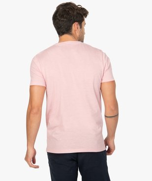 Tee-shirt homme à manches courtes et col V coupe slim vue3 - GEMO (HOMME) - GEMO
