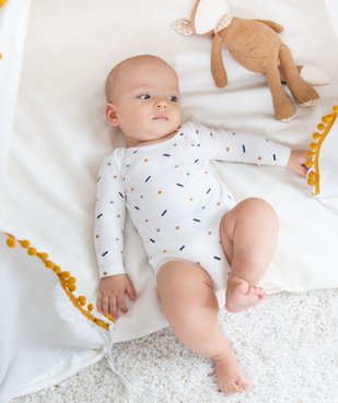 Bodies bébé manches longues en coton biologique col US (lot de 3) vue6 - GEMO 4G BEBE - GEMO