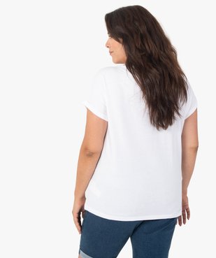 Tee-shirt femme grande taille loose avec inscription poitrine vue3 - GEMO (G TAILLE) - GEMO