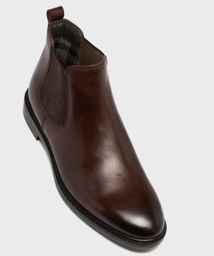 Chelsea boots en cuir homme - Tanéo vue5 - TANEO GEMO FOR GOOD - GEMO