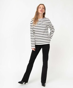 Tee-shirt rayé à manches longues femme vue5 - GEMO(FEMME PAP) - GEMO