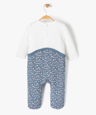 Pyjama bébé bimatière à pont-dos pressionné  vue4 - GEMO(BB COUCHE) - GEMO