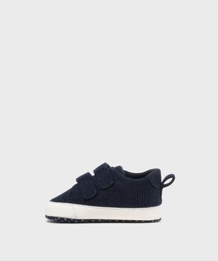 Chaussons de naissance en velours côtelé à scratch - LuluCastagnette vue3 - LULUCASTAGNETTE - GEMO