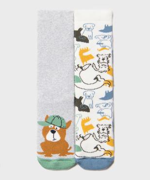 Chaussettes antidérapantes à motifs animaux garçon (lot de 2) vue1 - GEMO 4G GARCON - GEMO