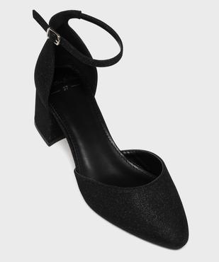 Escarpins pailletés à talon large et bout pointu femme - Valentina Baldano vue5 - VALENTINA BALDA - GEMO