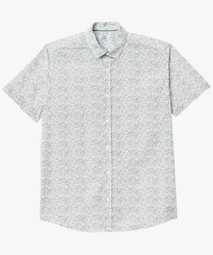 Chemise à manches courtes à micro motifs homme vue4 - GEMO (HOMME) - GEMO