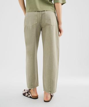 Jean barrel coloré taille haute femme vue5 - GEMO(FEMME PAP) - GEMO