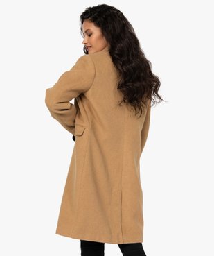 Manteau femme mi-long à col tailleur vue3 - GEMO(FEMME PAP) - GEMO