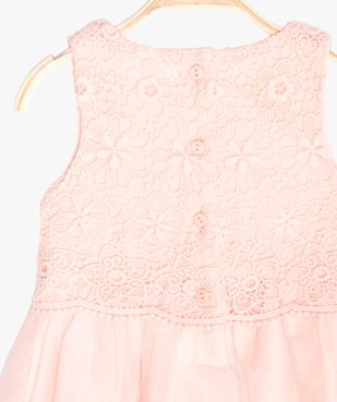 Robe bébé fille avec buste en guipure vue2 - GEMO (ENFANT) - GEMO