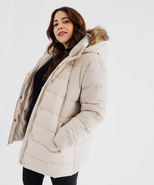 Doudoune à capuche fourrée femme grande taille vue1 - GEMO 4G GT - GEMO