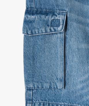 Bermuda en jean garçon forme cargo à taille élastiquée vue2 - GEMO (JUNIOR) - GEMO