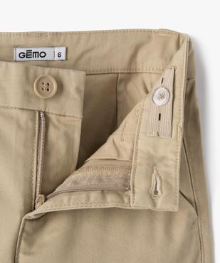 Pantalon chino en twill de coton garçon vue2 - GEMO 4G GARCON - GEMO