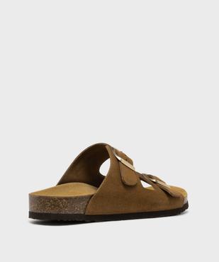 Sandales mules en cuir à semelle anatomique femme - Tanéo vue4 - TANEO - GEMO