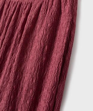 Pantalon large en maille texturée et extensible fille vue2 - GEMO 4G FILLE - GEMO