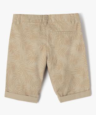 Bermuda imprimé coupe slim en toile de coton garçon vue3 - GEMO 4G GARCON - GEMO
