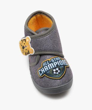 Chaussons bébé garçon à scratch tête de chat - Beppi vue5 - BEPPI - GEMO