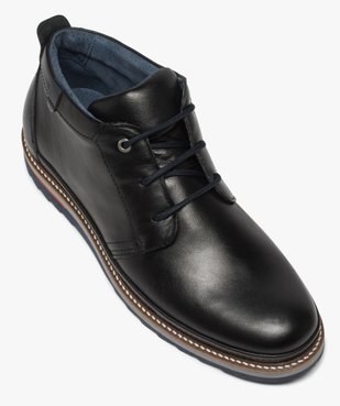 Boots homme lacés en cuir souple et semelle sport vue5 - Nikesneakers(URBAIN) - Nikesneakers