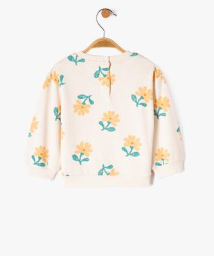 Sweat molletonné bébé fille avec motifs et message vue4 - GEMO 4G BEBE - GEMO
