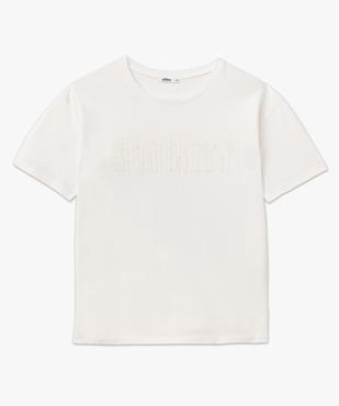 Tee-shirt à manches courte avec message brodé femme vue4 - GEMO(FEMME PAP) - GEMO