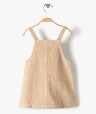 Robe bébé fille à bretelles en velours côtelé vue3 - GEMO(BEBE DEBT) - GEMO