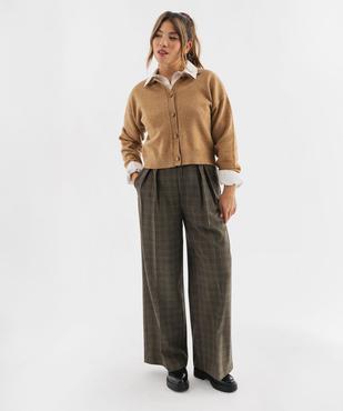 Pantalon large à motif tartan femme vue3 - GEMO(FEMME PAP) - GEMO