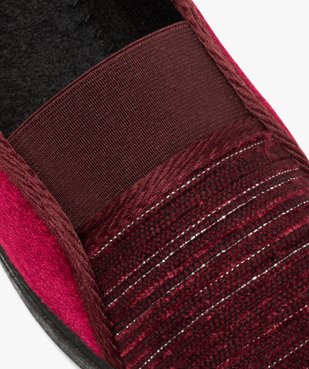 Pantoufles femme à talon compensé dessus élastiqué vue6 - GEMO(HOMWR FEM) - GEMO