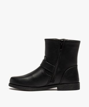 Boots fille unis avec boucles fantaisies fermeture zippée vue3 - GEMO (ENFANT) - GEMO
