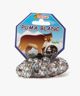 Sac de billes en verre – Puma Blanc Kim’Play vue1 - KIM PLAY - GEMO