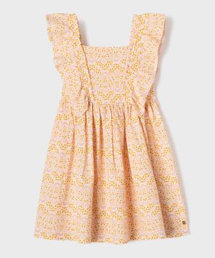 Robe à motifs fleuris avec volants fille - LuluCastagnette vue2 - LULU CASTAGNETTE GEMO FOR GOOD - GEMO