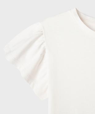 Tee-shirt manches courtes volantées fille vue3 - GEMO 4G FILLE - GEMO