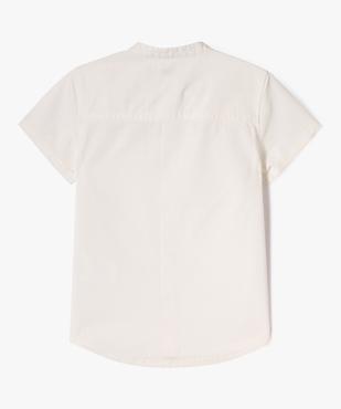 Chemise manches courtes col mao en lin garçon vue3 - GEMO (ENFANT) - GEMO