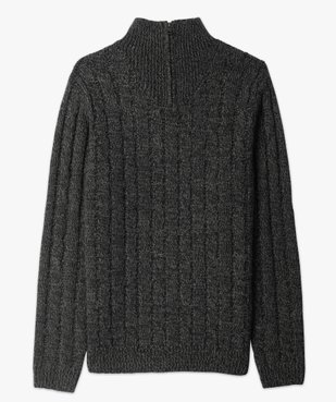 Pull homme en maille torsadée avec col camionneur vue4 - GEMO (HOMME) - GEMO