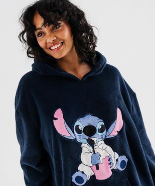 Chemise de nuit en  polaire à capuche motif Stitch femme - Disney vue2 - LILO & STITCH - GEMO