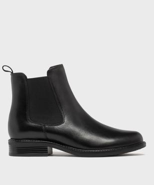 Chelsea boots en cuir lisse uni femme - Tanéo vue1 - TANEO - GEMO