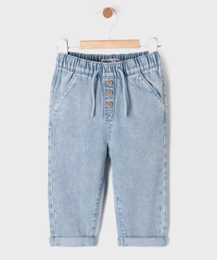 Jean avec taille élastique bébé garçon vue1 - GEMO(BEBE DEBT) - GEMO