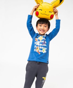 Tee-shirt à manches longues avec inscriptions et motifs garçon - Pokemon vue1 - POKEMON - GEMO