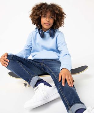 Jean garçon coupe slim avec plis sur les hanches vue5 - GEMO 4G GARCON - GEMO